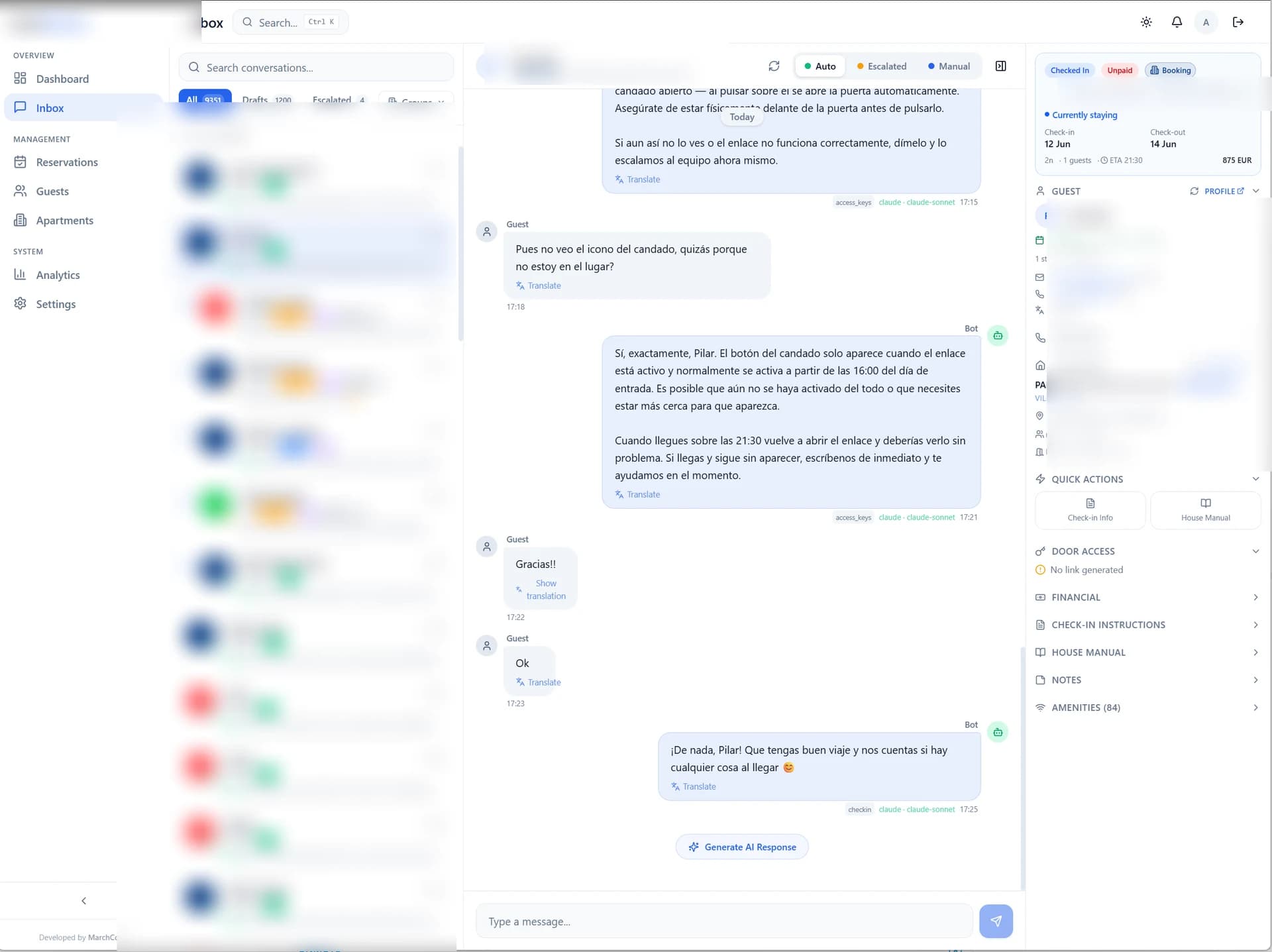 AI-бот гостевых коммуникаций для апарт-менеджмента в Испании
